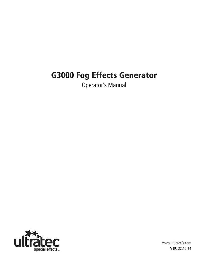 G3000 Operator's Manual