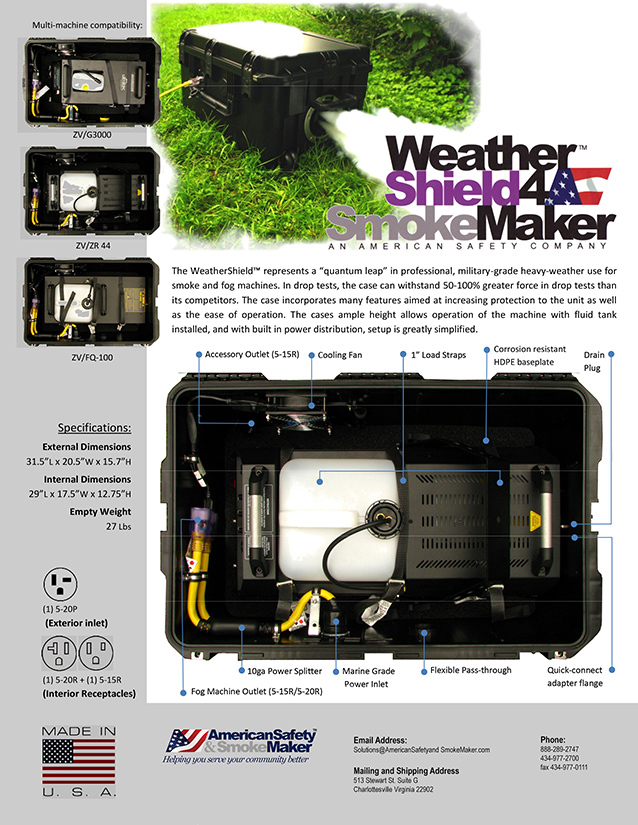 Weather Shield™ Smoke Machine Case  PDF Document